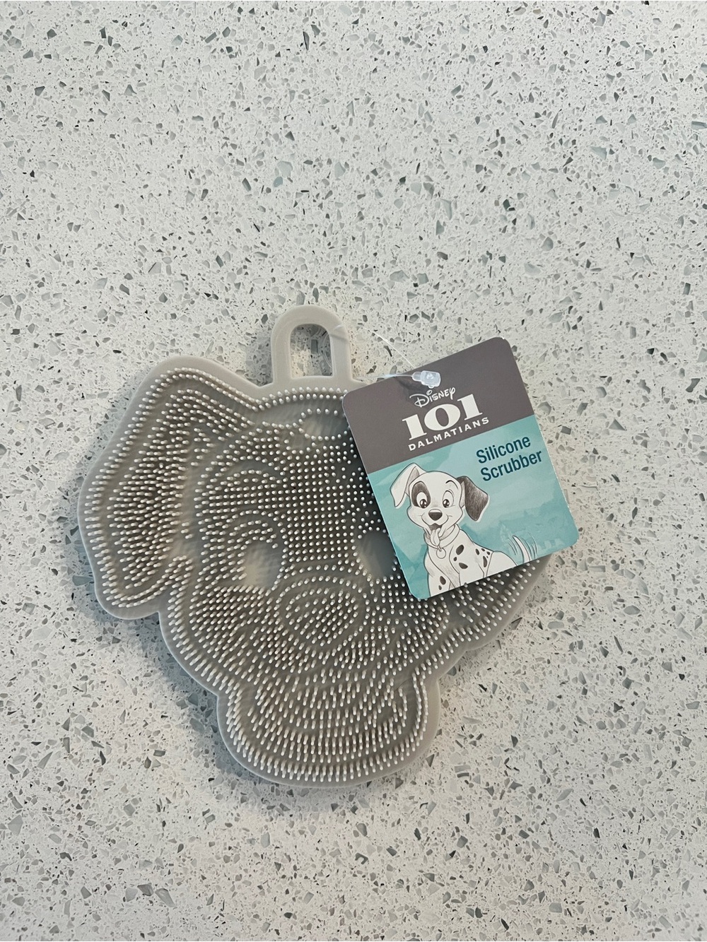 Disney 101 Dalmatians silicone scrubber in the shape of a dalmatian